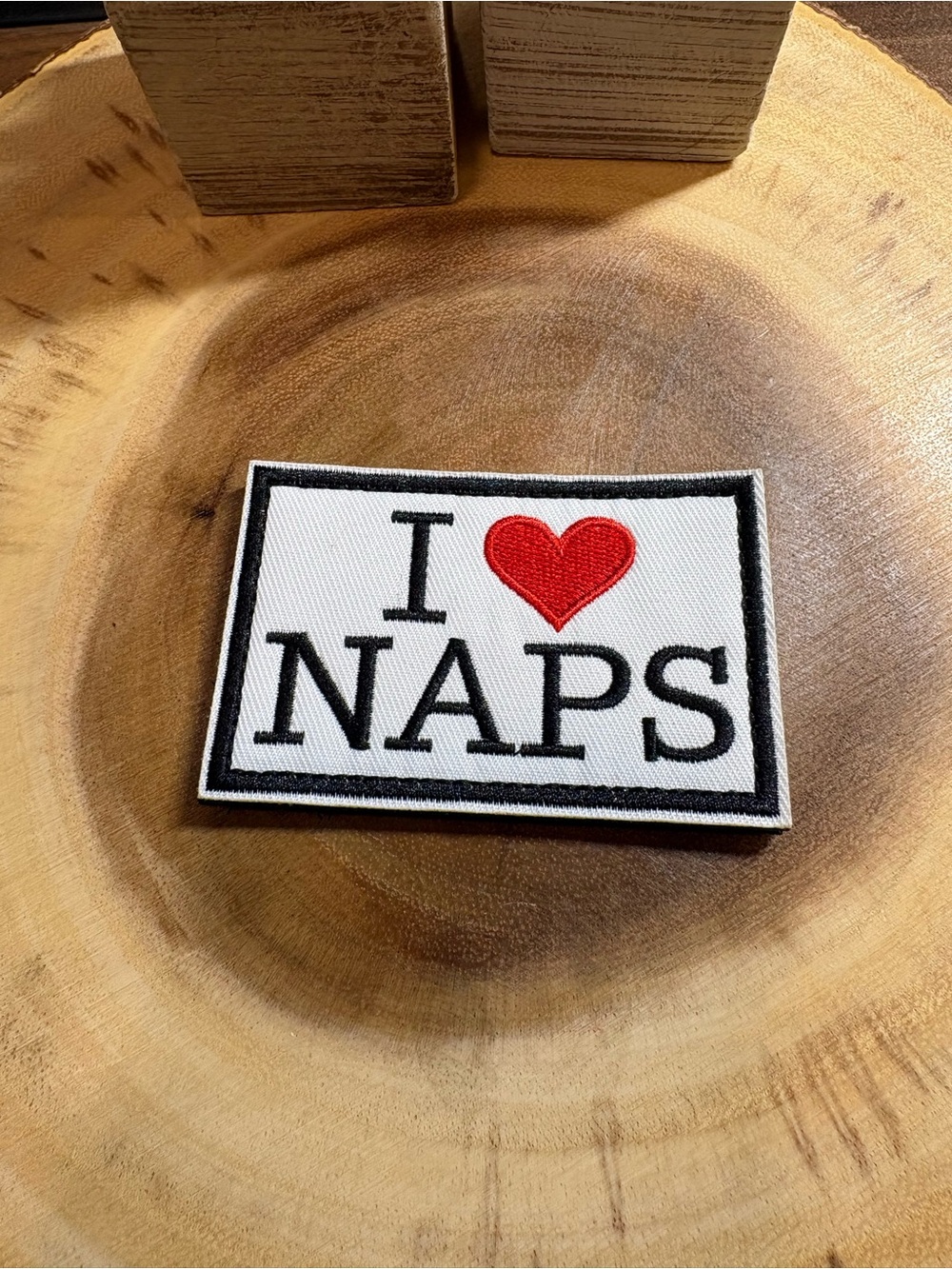 Vintage I ❤️ NAPS Patch in White, Black & Red